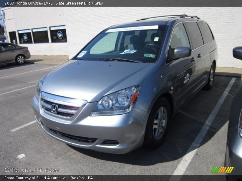 Slate Green Metallic / Gray 2007 Honda Odyssey EX-L