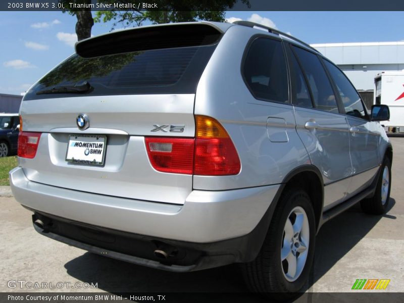 Titanium Silver Metallic / Black 2003 BMW X5 3.0i