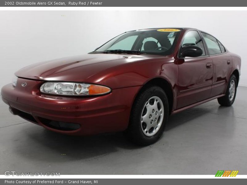 Ruby Red / Pewter 2002 Oldsmobile Alero GX Sedan