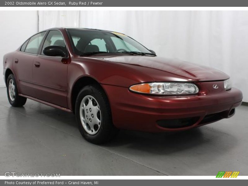 Ruby Red / Pewter 2002 Oldsmobile Alero GX Sedan