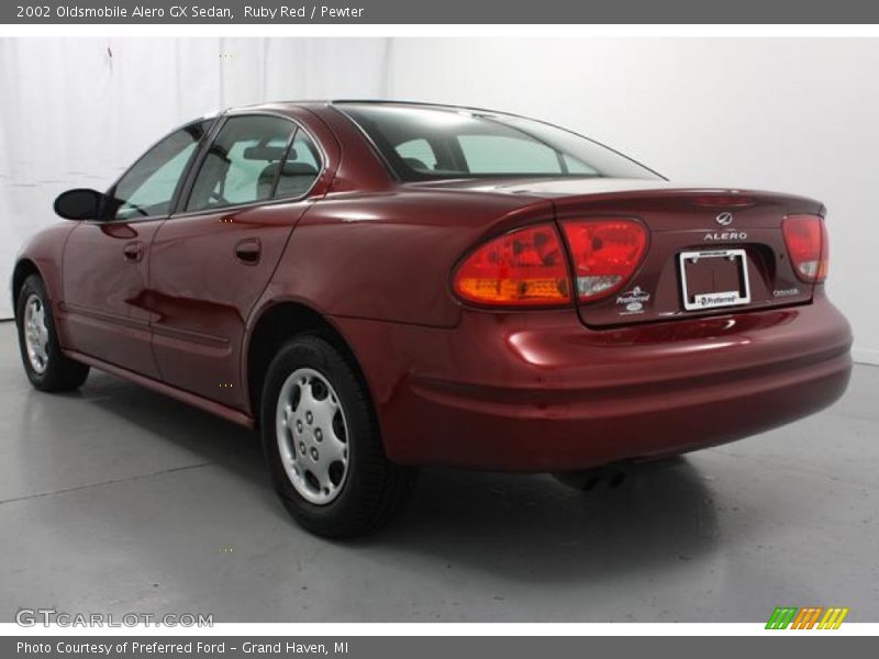 Ruby Red / Pewter 2002 Oldsmobile Alero GX Sedan