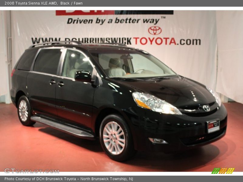 Black / Fawn 2008 Toyota Sienna XLE AWD