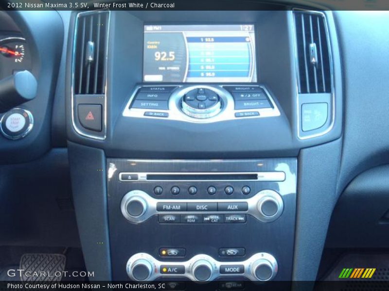 Winter Frost White / Charcoal 2012 Nissan Maxima 3.5 SV