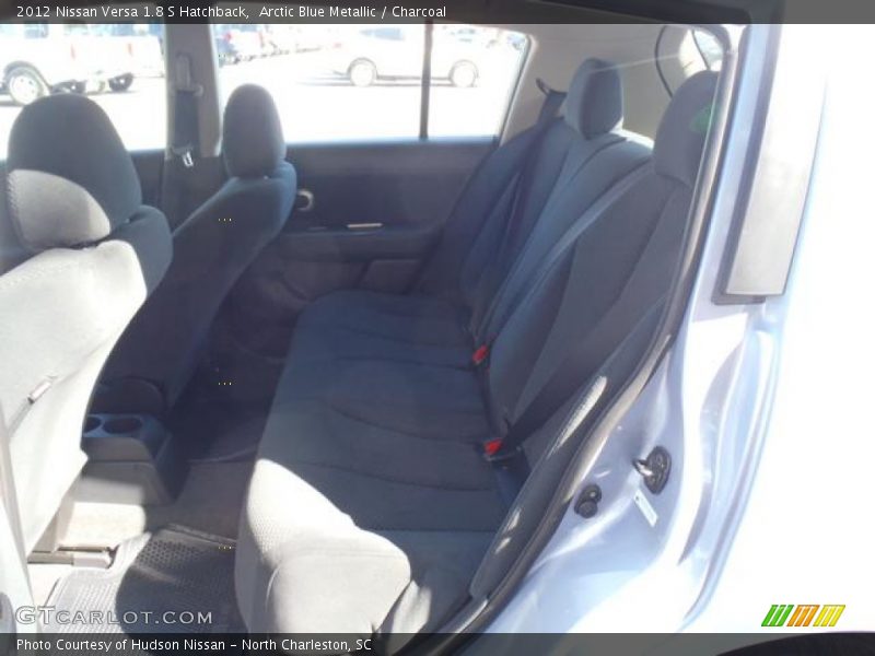 Arctic Blue Metallic / Charcoal 2012 Nissan Versa 1.8 S Hatchback