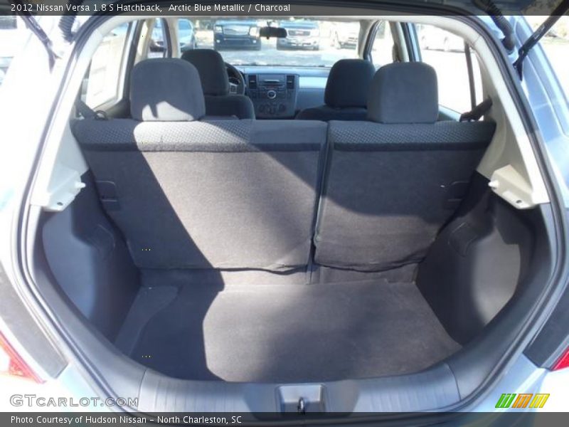 Arctic Blue Metallic / Charcoal 2012 Nissan Versa 1.8 S Hatchback
