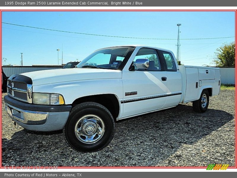 Bright White / Blue 1995 Dodge Ram 2500 Laramie Extended Cab Commercial