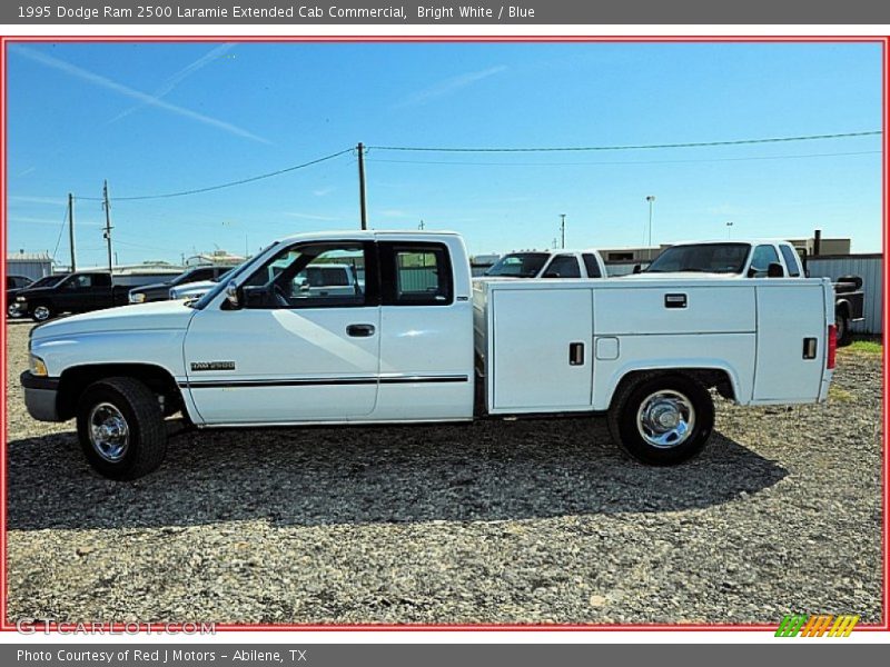 Bright White / Blue 1995 Dodge Ram 2500 Laramie Extended Cab Commercial