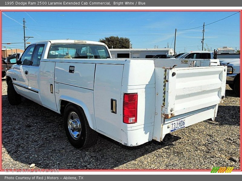 Bright White / Blue 1995 Dodge Ram 2500 Laramie Extended Cab Commercial