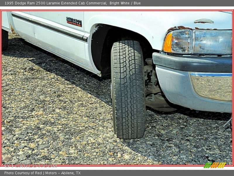 Bright White / Blue 1995 Dodge Ram 2500 Laramie Extended Cab Commercial