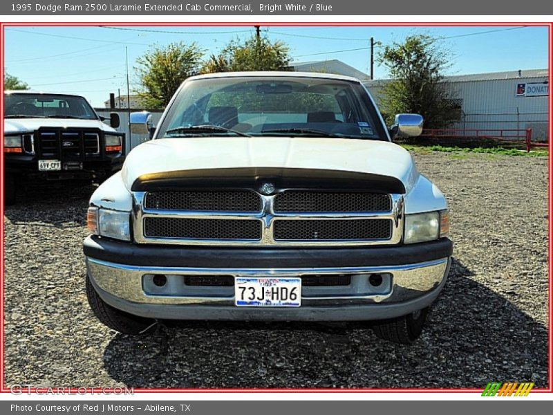 Bright White / Blue 1995 Dodge Ram 2500 Laramie Extended Cab Commercial