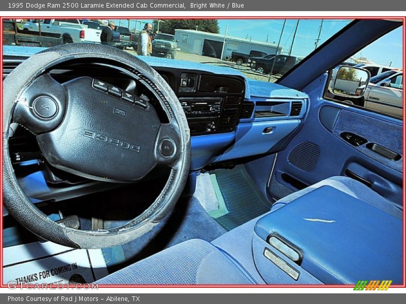 Bright White / Blue 1995 Dodge Ram 2500 Laramie Extended Cab Commercial