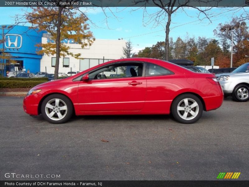 Rallye Red / Black 2007 Honda Civic EX Coupe