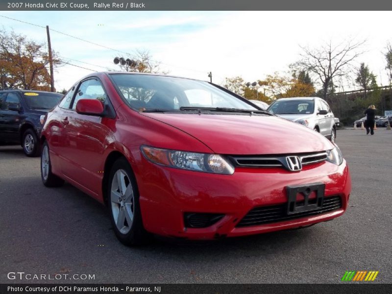 Rallye Red / Black 2007 Honda Civic EX Coupe