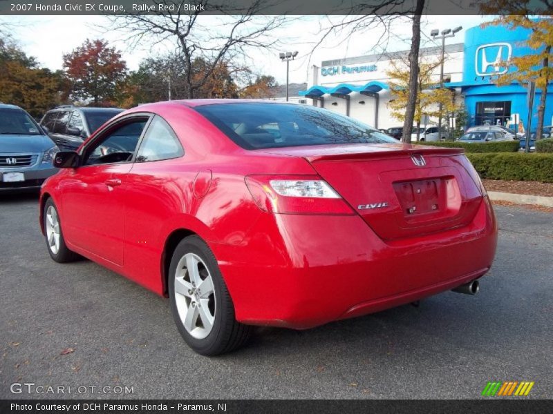 Rallye Red / Black 2007 Honda Civic EX Coupe