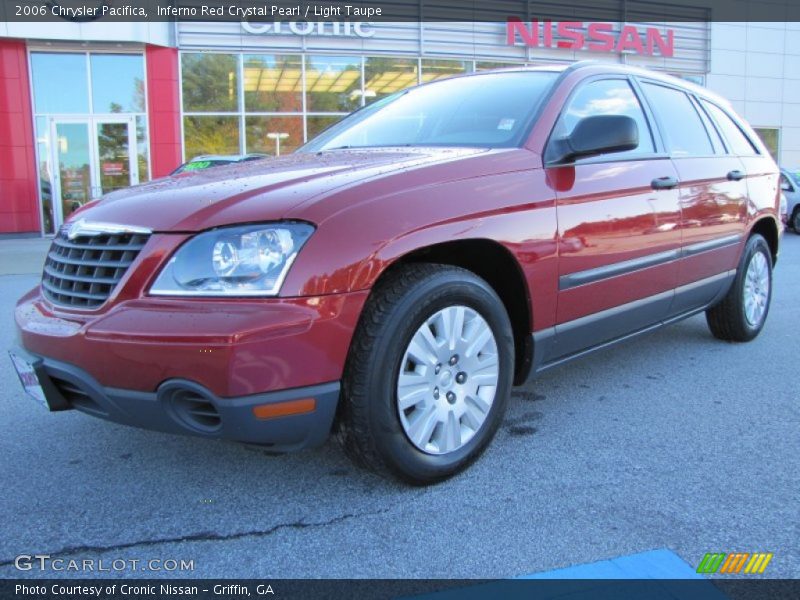 Inferno Red Crystal Pearl / Light Taupe 2006 Chrysler Pacifica