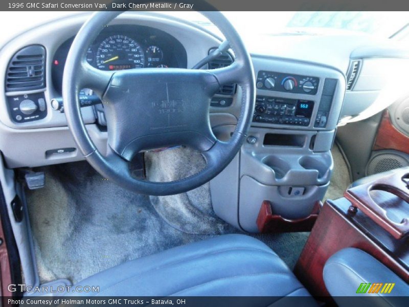Dark Cherry Metallic / Gray 1996 GMC Safari Conversion Van