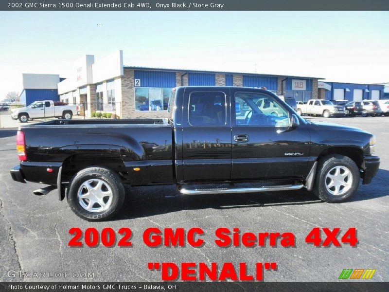 Onyx Black / Stone Gray 2002 GMC Sierra 1500 Denali Extended Cab 4WD