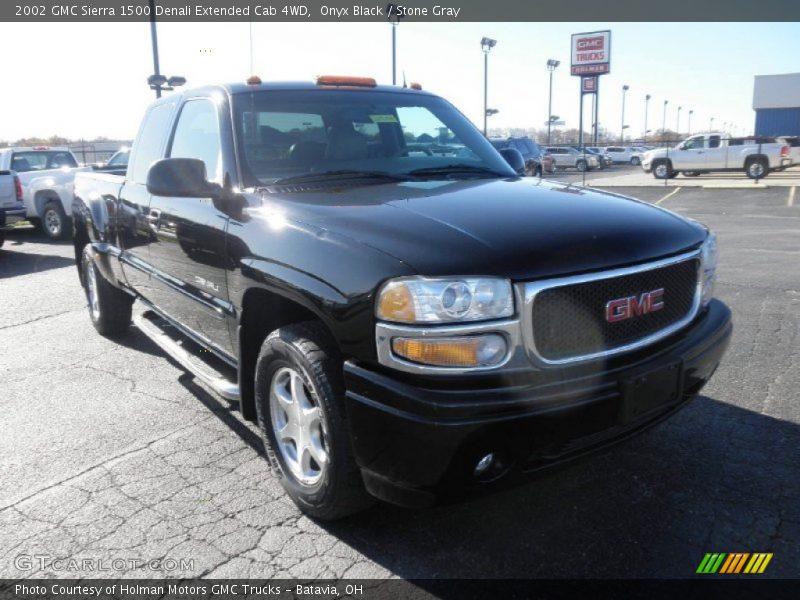 Onyx Black / Stone Gray 2002 GMC Sierra 1500 Denali Extended Cab 4WD