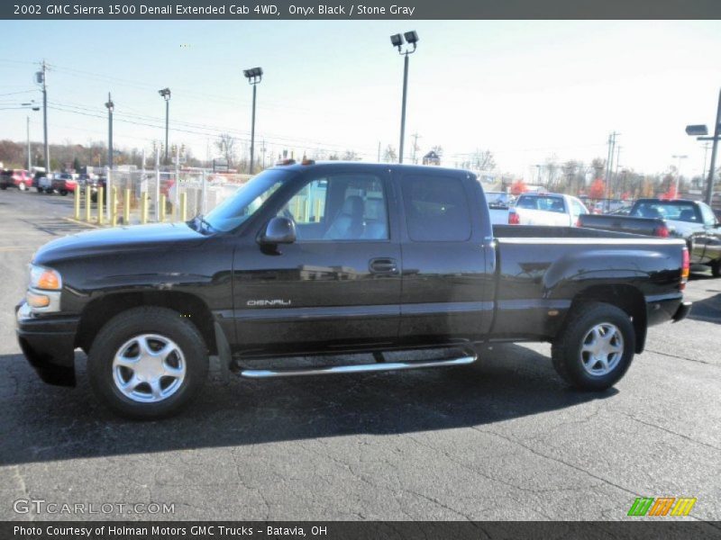 Onyx Black / Stone Gray 2002 GMC Sierra 1500 Denali Extended Cab 4WD