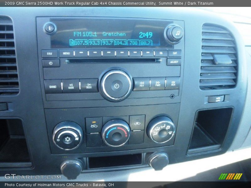 Audio System of 2009 Sierra 2500HD Work Truck Regular Cab 4x4 Chassis Commercial Utility