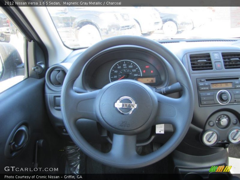 Magnetic Gray Metallic / Charcoal 2012 Nissan Versa 1.6 S Sedan