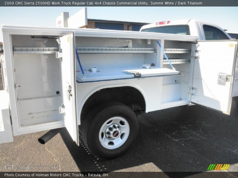 Summit White / Dark Titanium 2009 GMC Sierra 2500HD Work Truck Regular Cab 4x4 Chassis Commercial Utility