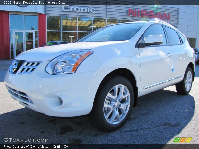 Pearl White / Gray 2012 Nissan Rogue SL