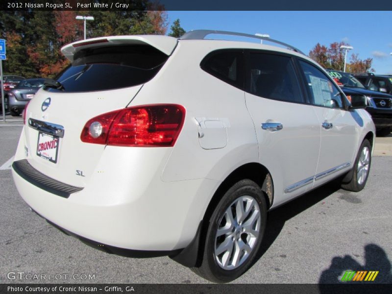 Pearl White / Gray 2012 Nissan Rogue SL