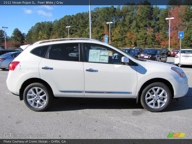 Pearl White / Gray 2012 Nissan Rogue SL