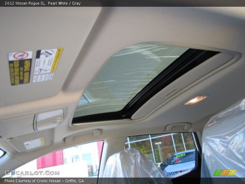 Pearl White / Gray 2012 Nissan Rogue SL