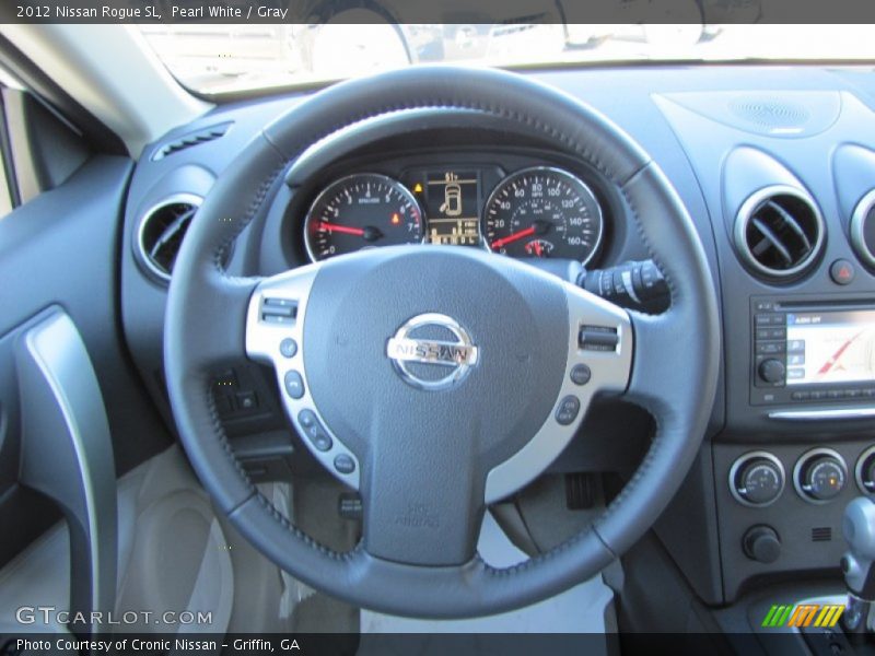 Pearl White / Gray 2012 Nissan Rogue SL