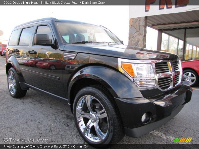 Brilliant Black Crystal Pearl / Dark Slate Gray 2011 Dodge Nitro Heat