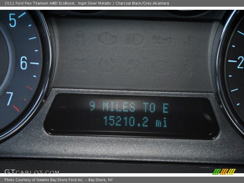 Ingot Silver Metallic / Charcoal Black/Grey Alcantara 2011 Ford Flex Titanium AWD EcoBoost