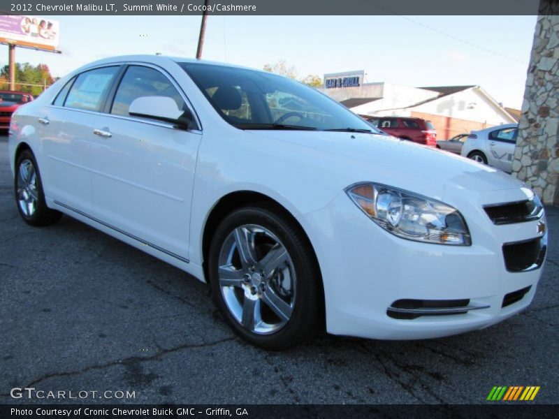 Summit White / Cocoa/Cashmere 2012 Chevrolet Malibu LT