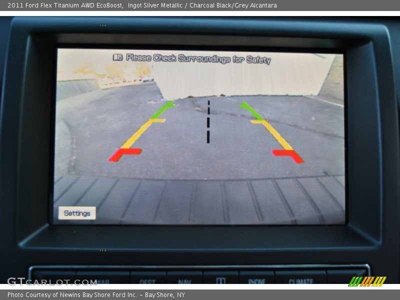 Ingot Silver Metallic / Charcoal Black/Grey Alcantara 2011 Ford Flex Titanium AWD EcoBoost
