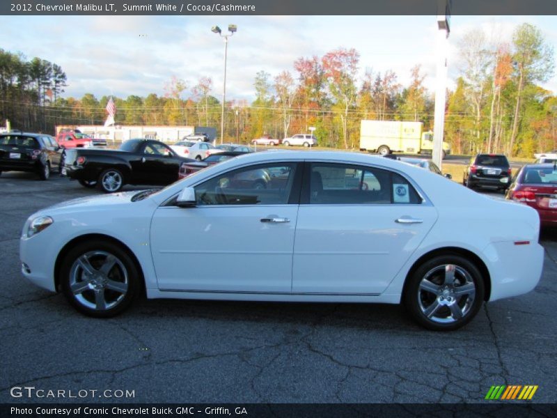 Summit White / Cocoa/Cashmere 2012 Chevrolet Malibu LT