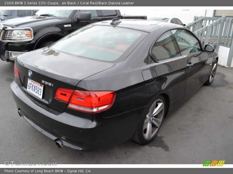 Jet Black / Coral Red/Black Dakota Leather 2009 BMW 3 Series 335i Coupe