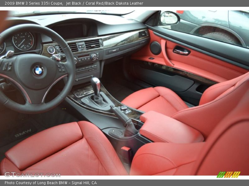  2009 3 Series 335i Coupe Coral Red/Black Dakota Leather Interior