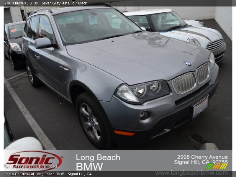 Silver Grey Metallic / Black 2008 BMW X3 3.0si