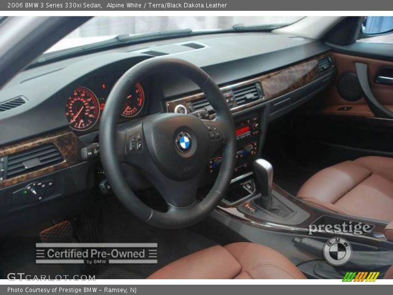Alpine White / Terra/Black Dakota Leather 2006 BMW 3 Series 330xi Sedan