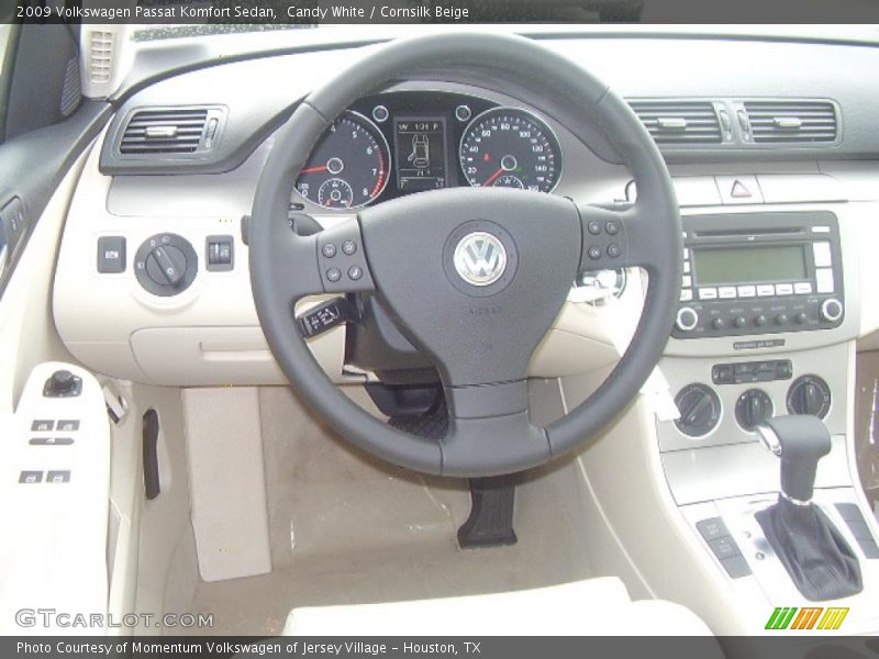 Candy White / Cornsilk Beige 2009 Volkswagen Passat Komfort Sedan