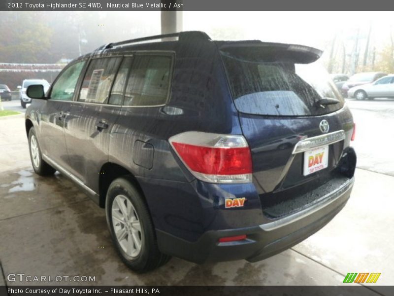 Nautical Blue Metallic / Ash 2012 Toyota Highlander SE 4WD