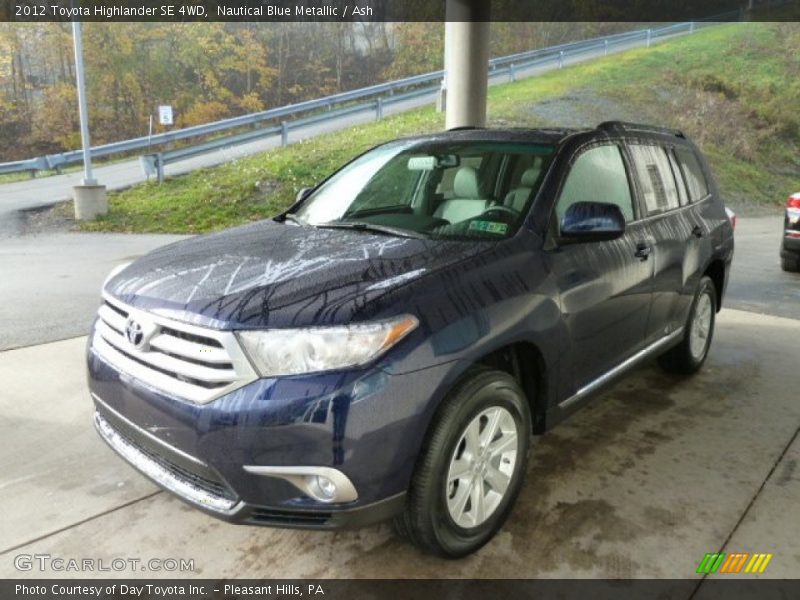 Nautical Blue Metallic / Ash 2012 Toyota Highlander SE 4WD