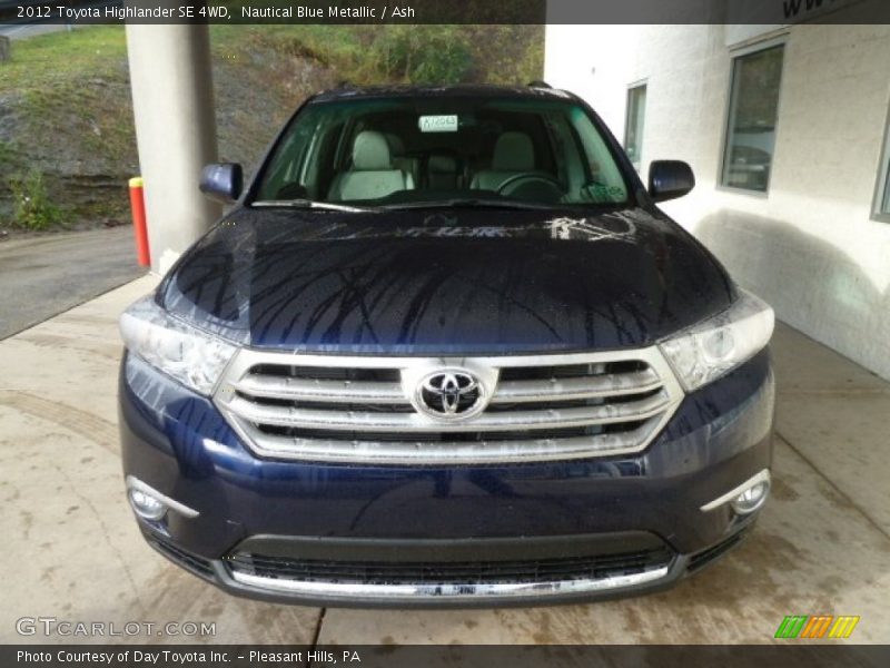 Nautical Blue Metallic / Ash 2012 Toyota Highlander SE 4WD