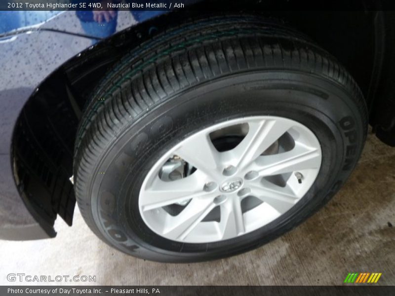 Nautical Blue Metallic / Ash 2012 Toyota Highlander SE 4WD