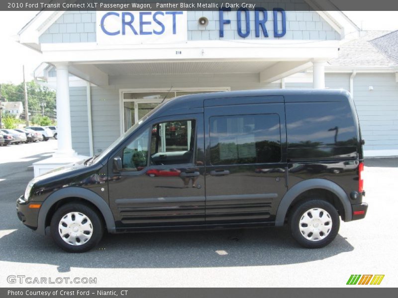 Panther Black Metallic / Dark Gray 2010 Ford Transit Connect XLT Passenger Wagon