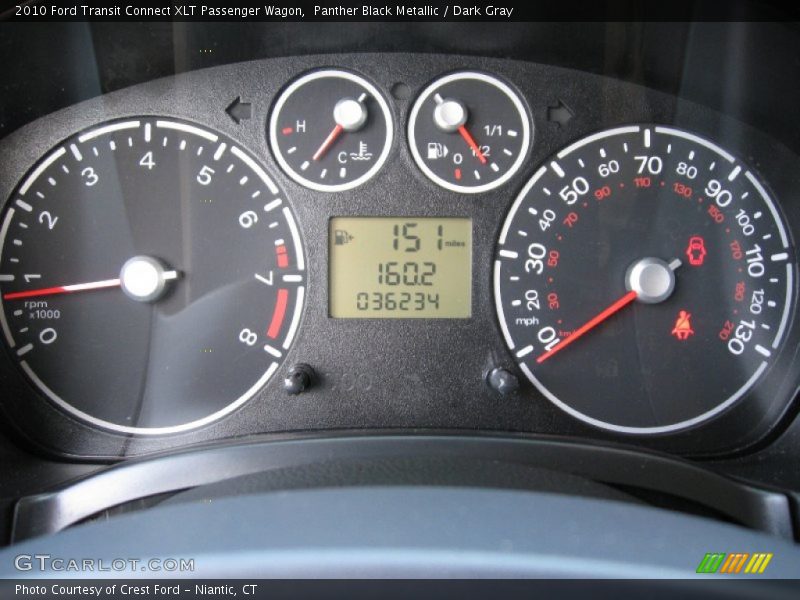 Panther Black Metallic / Dark Gray 2010 Ford Transit Connect XLT Passenger Wagon
