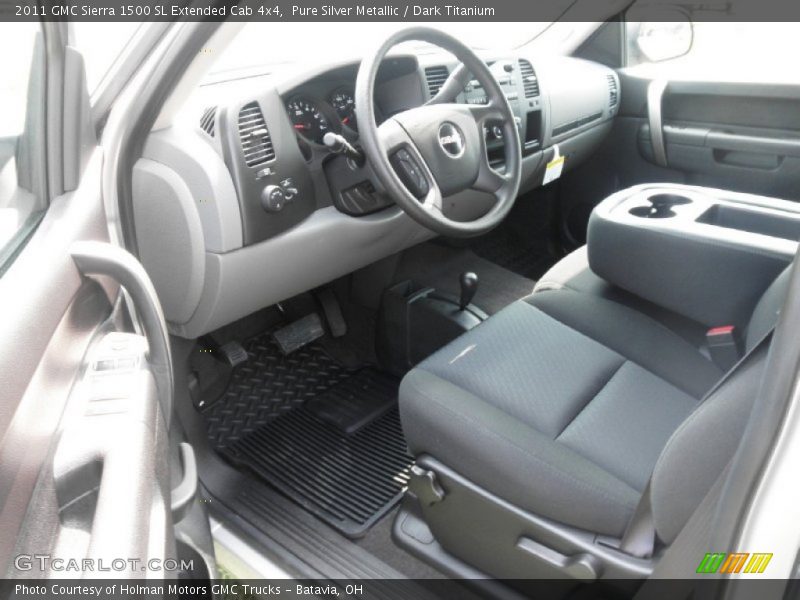 Pure Silver Metallic / Dark Titanium 2011 GMC Sierra 1500 SL Extended Cab 4x4