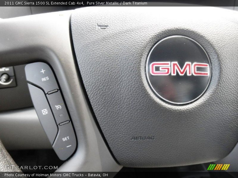 Pure Silver Metallic / Dark Titanium 2011 GMC Sierra 1500 SL Extended Cab 4x4