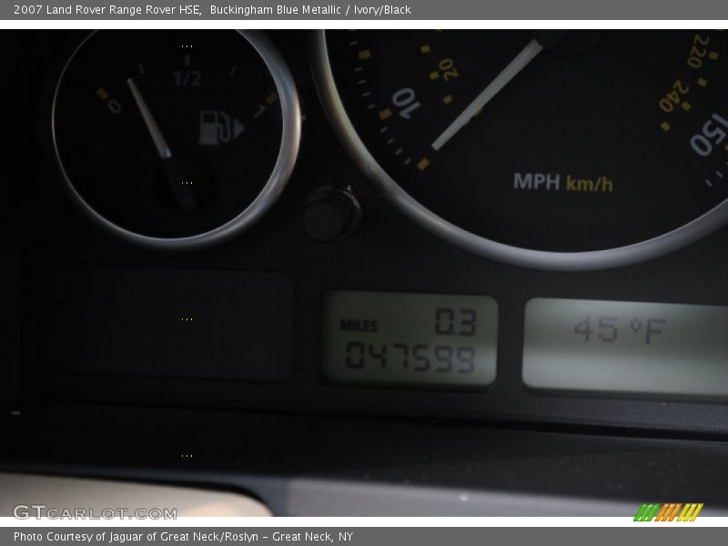 Buckingham Blue Metallic / Ivory/Black 2007 Land Rover Range Rover HSE